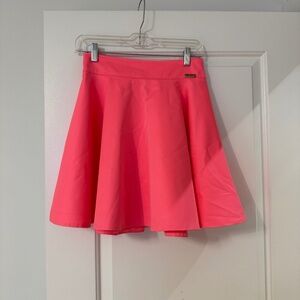 Neon pink skirt